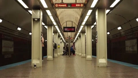 Chicago Transit Underground Station Stock Footage 252553499