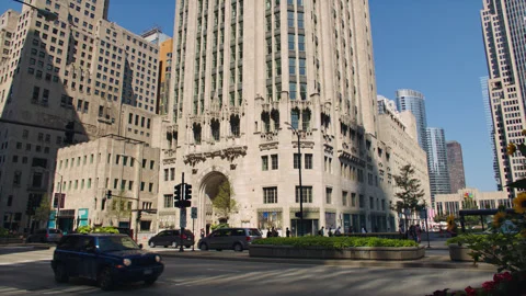 Chicago Tribune Tower 3 Stock Footage 276906574