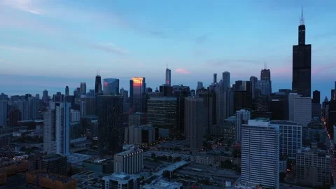 Chicago Twilight Stock Footage 229433045