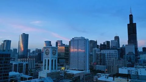 Chicago Twilight Stock Photos