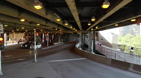 Chicago under bridge Stock Footage 54798163