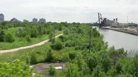 Chicago undeveloped urban land Stock Footage 54907830