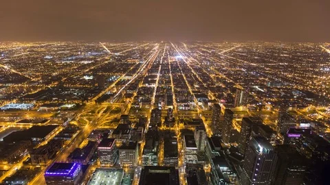 Chicago - View West Over "The Grid" - 4K Timelapse Vidéo 81191898