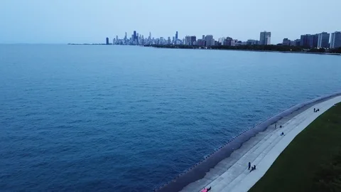Chicago water front Stock Footage
