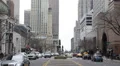 Chicago Water Tower Traffic Light Car Passing Magnificent Mile Michigan Avenue HD Footage