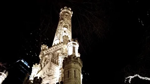 Chicago Watertower Motion Lapse Stock Footage 100990440