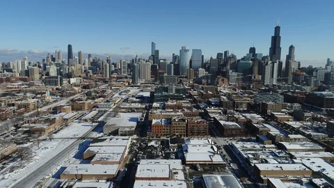 Chicago from the West Stock Footage
