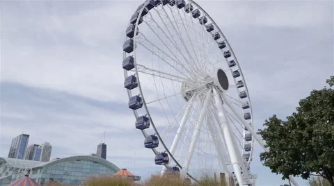 Chicago Wheel at Navy Pier Stock Footage 68624456