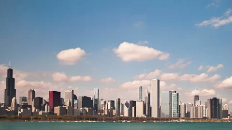 Chicago2 SkylineClouds 01 Video stock 944174