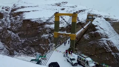 Chicham bridge the highest bridge in Asia Stock Footage 302575320