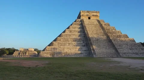 Chiche itza castillo at sunset no people Stock Footage 60232339