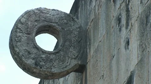 Chichen Itza ancient Mayan ball game stadium Ring Stock Footage 54091501