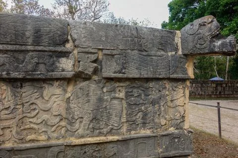 Chichen Itza archaeological complex in Yucatan Peninsula, Mexico. large pre.. Stock Photos