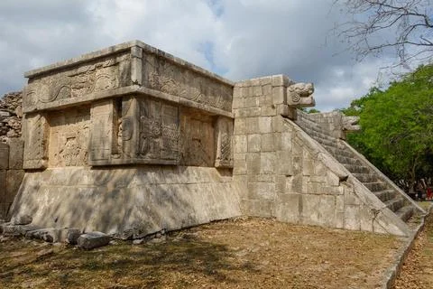 Chichen Itza archaeological complex in Yucatan Peninsula, Mexico. large pre.. Stock Photos