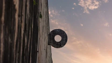 Chichen itza ball game ring time lapse sunset zoom out Stock Footage 61065560