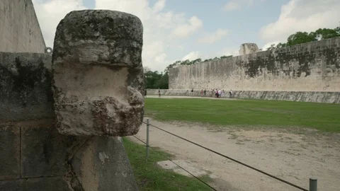 Chichen Itza, historical ruins of ancient civilization of Maya Stock Footage