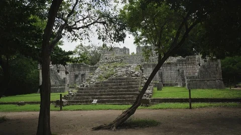 Chichen Itza, historical ruins of ancient civilization of Maya Stock-Footage 74442356