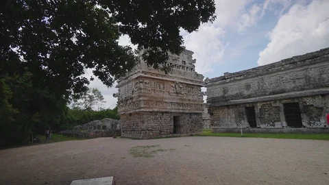 Chichen Itza, historical ruins of ancient civilization of Maya Stock Footage 74444438