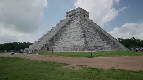 Chichen Itza, historical ruins of ancient civilization of Maya Stock Footage 74481715