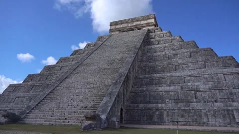 CHICHEN ITZA, MEXICO - El Castillo or Kukulkan temple, the Pyramid of Chichen Stock Footage 239428262