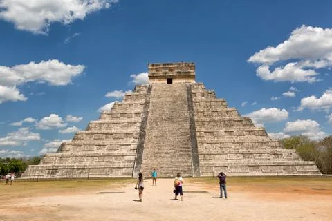 Chichen Itza, Mexico, the pyramid of Kukulcan Stock Photos
