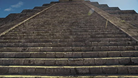 Chichen Itza Pyramid Kukulcan Stone Stairs Stock Footage 311830641