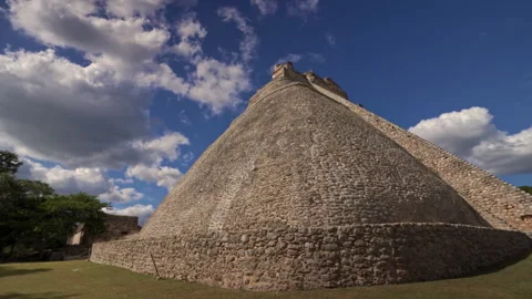 Chichen Itza Pyramid Stone Stairway Looking Up Sun Light Effect Stock Footage 311832103