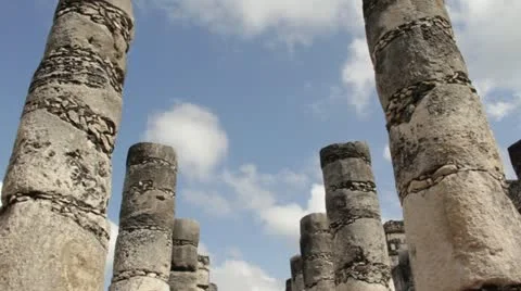 Chichen Itza Temple of the Warriors Stock Footage 11081490