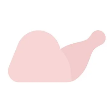 Chichen leg flat illustration on white Stock Illustration
