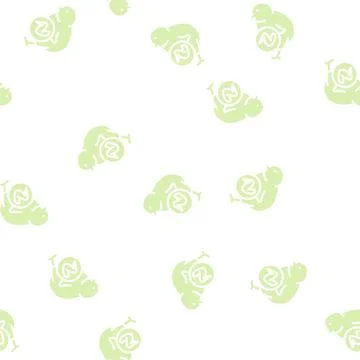 Chick bird meat glyph vector seamless pattern Illustrazione stock