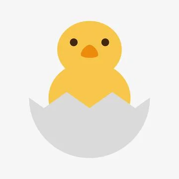 Chick in egg vector illustration. Easter symbol Stock Illustration