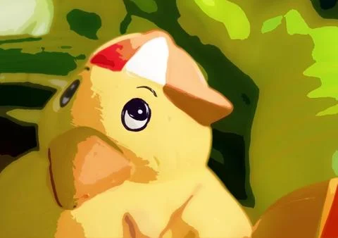 Chick figure with cap Stock Photos