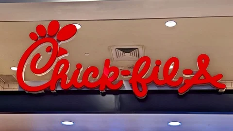 Chick-Fil-A chicken menu restaurant, still life video montage 스톡 동영상 124749652