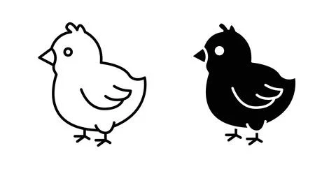 Chick icon symbol. Flat Vector illustration Stock Illustration