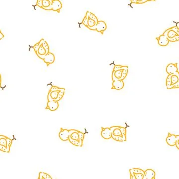 Chick little chicken vector seamless pattern Stock Illustration