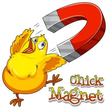 Chick magnet Stock Illustration