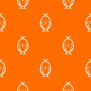 Chick pattern orange Illustrazione stock