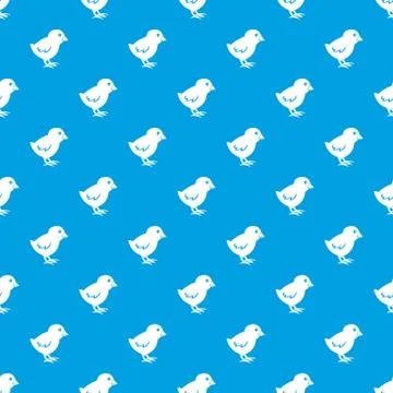 Chick pattern seamless blue Illustrazione stock