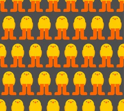 Chick pattern seamless. Little chicken cartoon style background. Baby Fabric  Illustrazione stock