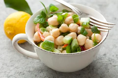 Chick pea salad Stock Photos