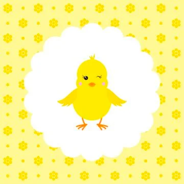 Chick. Vector. Flat. Stock Illustration