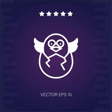 Chick vector icon Illustrazione stock