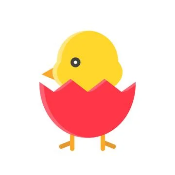 Chick vector, Isolated Spring season flat icon 스톡 일러스트