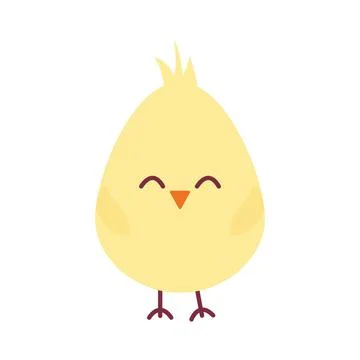 Chick on a white background Stock Illustration
