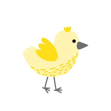 Chick. Yellow chick. Spring, easter. Little chicken. Nestling. Flat, cartoon Stock Illustration