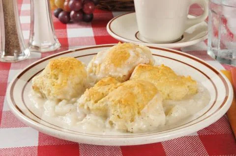 Chicken and biscuits Stock Photos