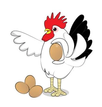 Chicken and eggs Stock Illustration