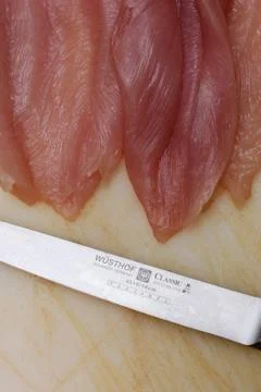 Chicken and knife Stock Photos