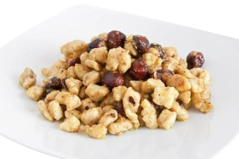 Chicken and nuts Stock Photos