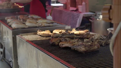 Chicken and pulled pork BBQ. Stock Footage 51577335